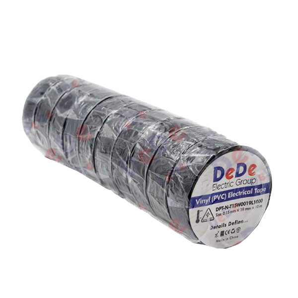 چسب برق ده ده الکتریک گروپ مدل DPT-N-T15W0019L1000-BK مجموعه 10 عددی چسب برق ده ده الکتریک گروپ مدل DPT-N-T15W0019L1000-BK مجموعه 10 عددی