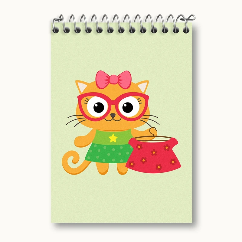 دفتر یادداشت 50 برگ خندالو مدل گربه بامزه کد N773