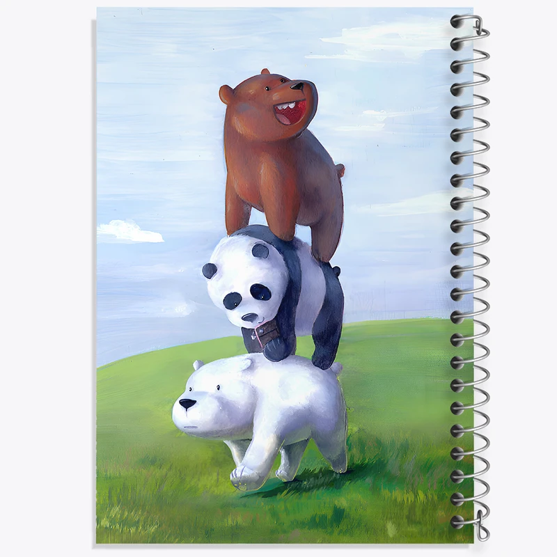 دفتر شطرنجی 50 برگ خندالو طرح سه خرس کله پوک کد N4246