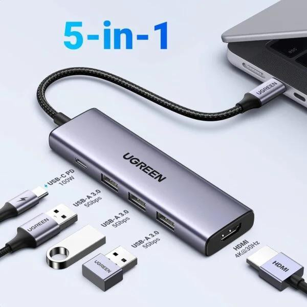 هاب 5 پورت USB 3.0 یوگرین مدل CM511-15597