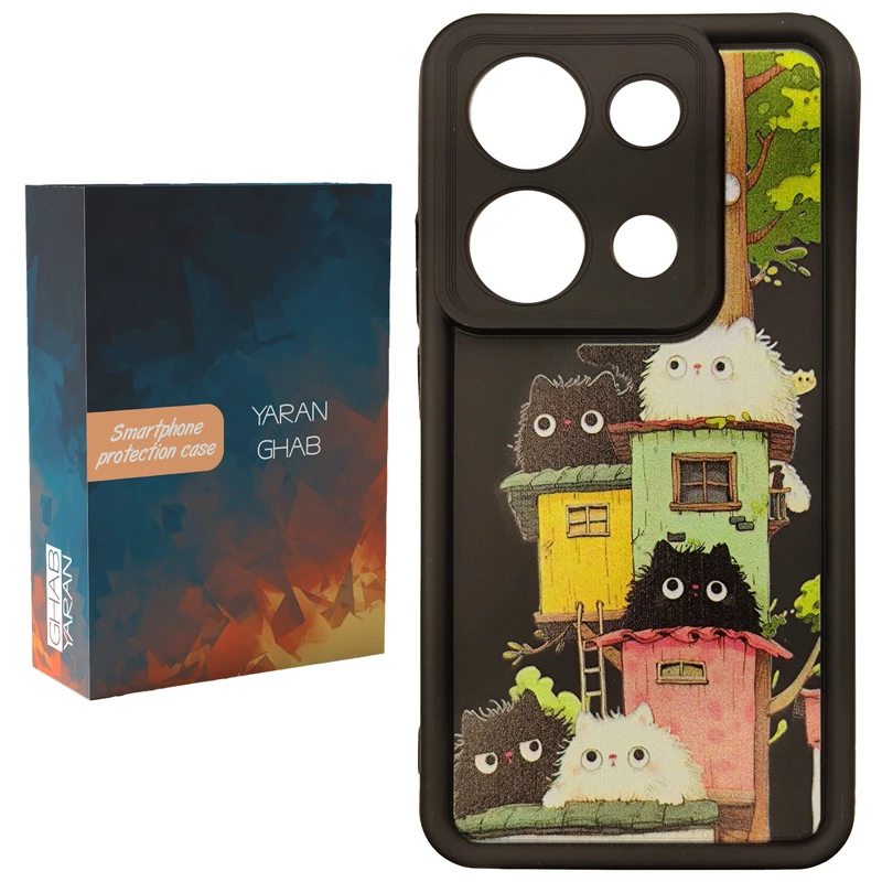 کاور قاب یاران مدل cat مناسب برای گوشی موبایل شیائومی Redmi Note 13 4G 