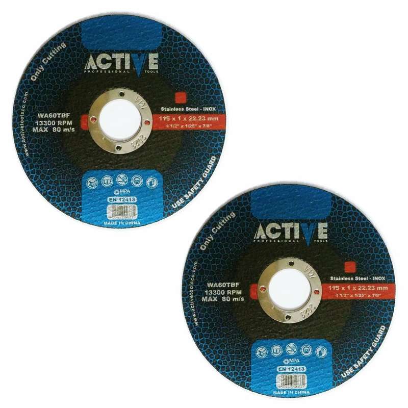 صفحه فرز استیل بر اکتیو تولز مدل 115X1 بسته 2 عددی