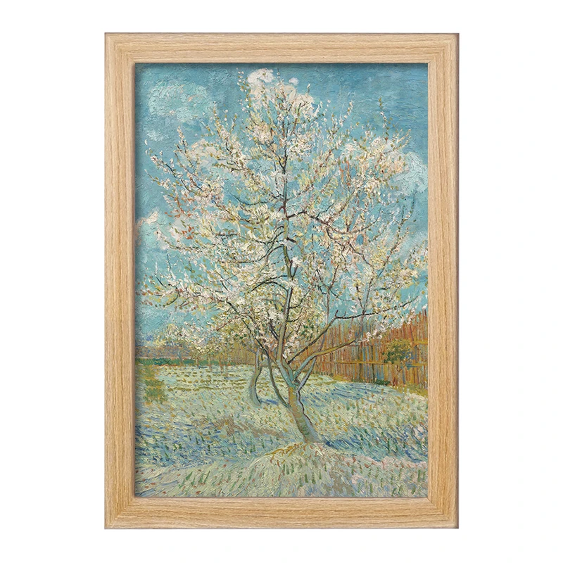 تابلو خندالو مدل درخت هلو صورتی ونسان ونگوگ (Van Gogh) کد 36806