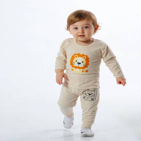 ست تی شرت و شلوار نوزادی مدل شیر کوچولو -  - 2