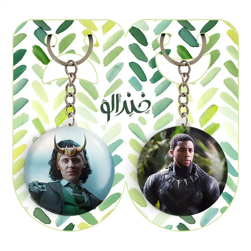 جاکلیدی خندالو مدل پلنگ سیاه و لوکی مارول Marvel کد 1939319389 مجموعه 2 عددی