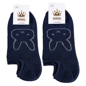 جوراب دخترانه مدل مچی رنگ سرمه ای بسته 2 عددی