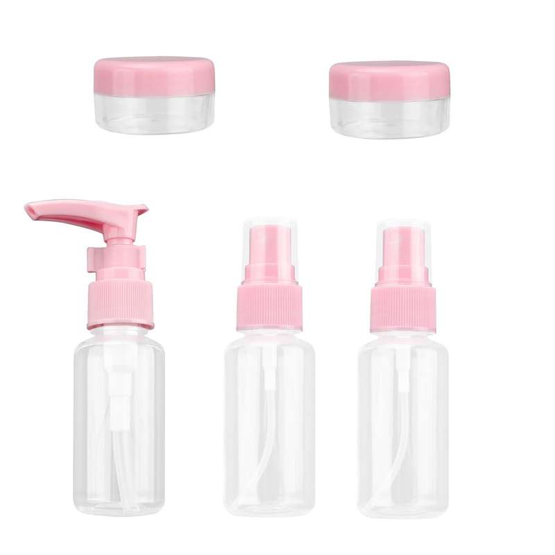 بطری و محفظه نگهداری کرم مدل مسافرتی بسته 5 عددی