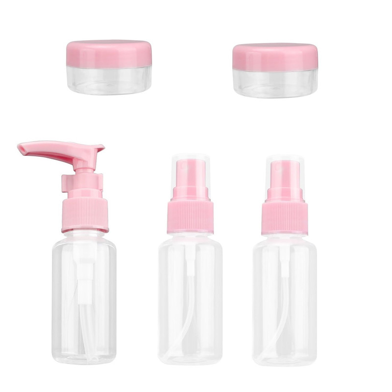 بطری و محفظه نگهداری کرم مدل مسافرتی بسته 5 عددی