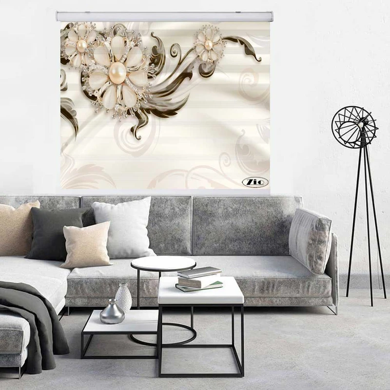 پرده زبرا زیو کد 3D1317 سایز 150x150 سانتی متر