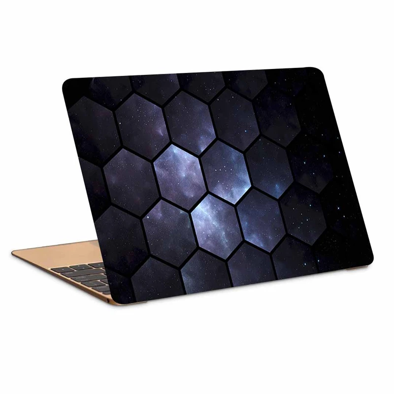 استیکر لپ تاپ طرح hexagons space patterns کد N-294 مناسب برای لپ تاپ 15.6 اینچ