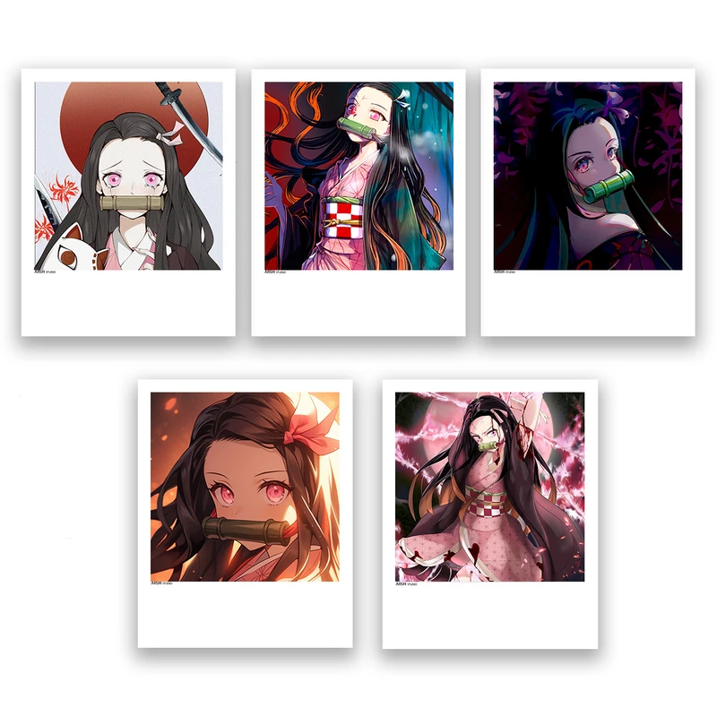 آویز تزیینی عرش مدل انیمه شیطان کش Demon Slayer کد Asa021 مجموعه 5عددی