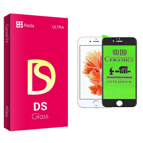 محافظ صفحه نمایش 9D آسدا مدل DS glass مناسب برای گوشی موبایل اپل iphone 6 / 6s