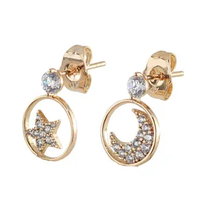 گوشواره زنانه ژوپینگ مدل ماه و ستاره کد U402