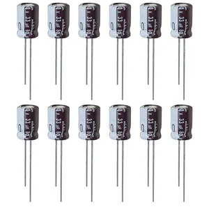 خازن الکترولیت 33 میکروفاراد 80 ولت نیچیکون مدل SK-3380 بسته 12 عددی