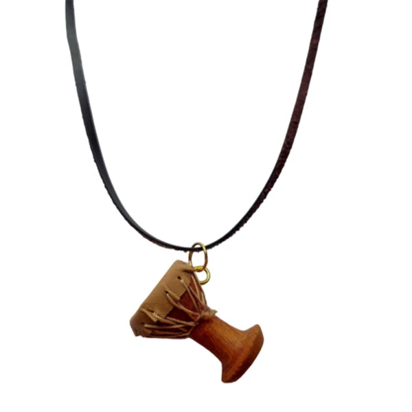 گردنبند مدل گره ای چوبی طرح تمپو کد NC084
