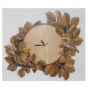 ساعت دیواری معرق کاری مدل پرنده