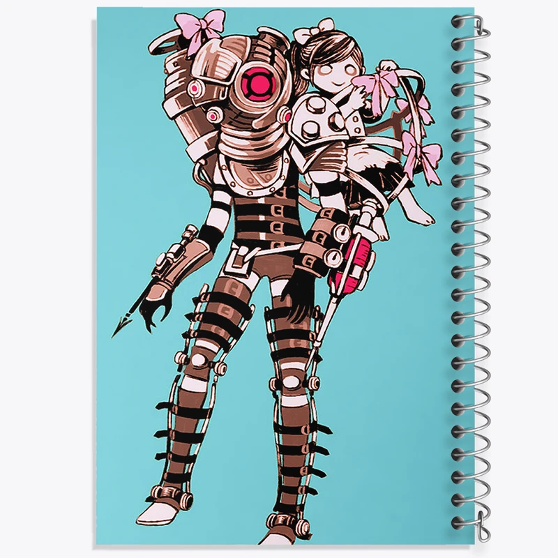 دفتر شطرنجی 50 برگ خندالو مدل بازی بایوشاک (Bioshock) کد 31340