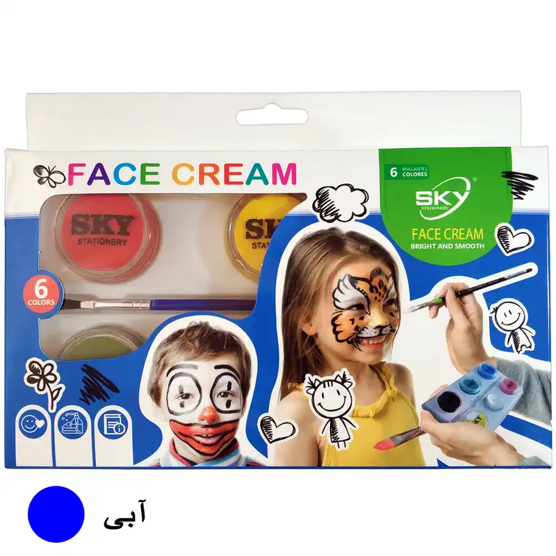 رنگ گریم 6 رنگ اسکای کد S-5606