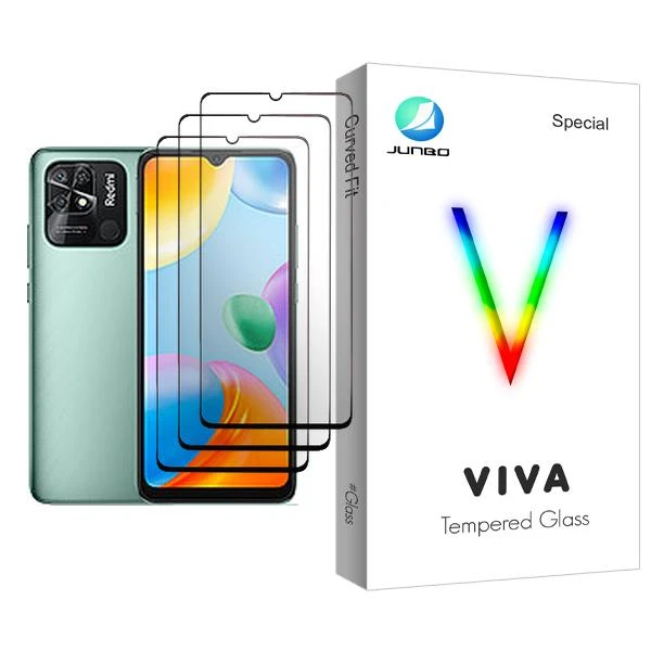 محافظ صفحه نمایش جانبو مدل Viva Glass MIX003 مناسب برای گوشی موبایل شیائومی Redmi 10C بسته سه عددی