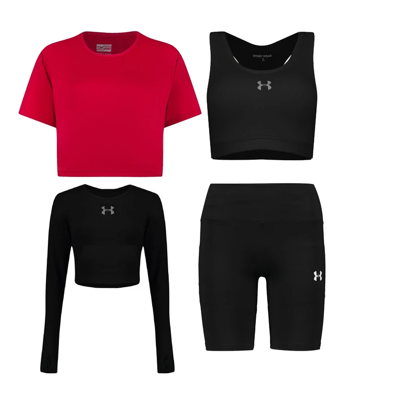 ست چهار تکه لباس ورزشی زنانه مدل 1801-69-63-56