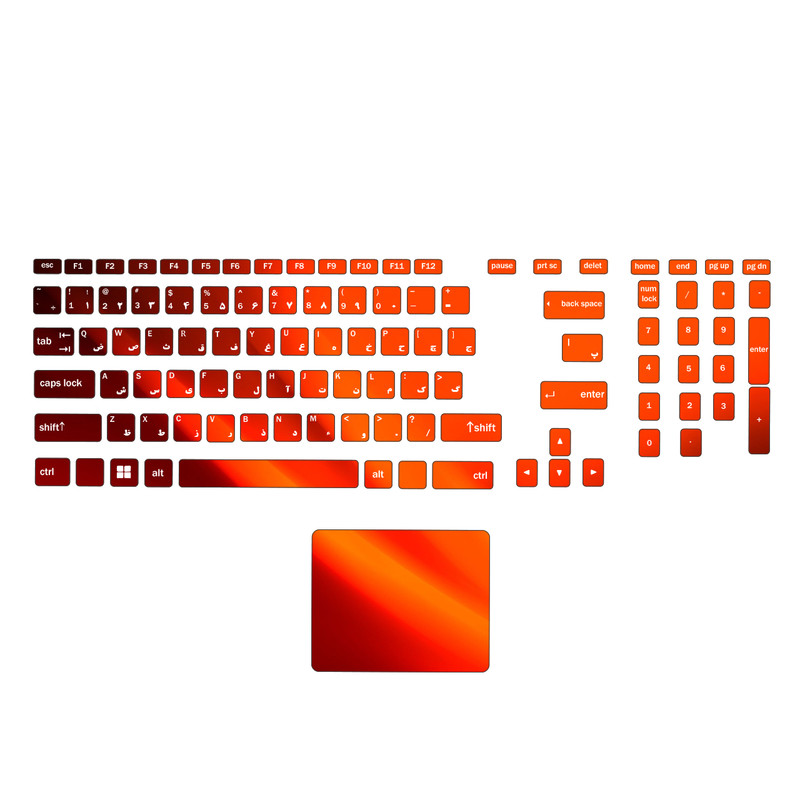  استیکر لپ تاپ مدل ferito 127 به همراه برچسب حروف فارسی کیبورد