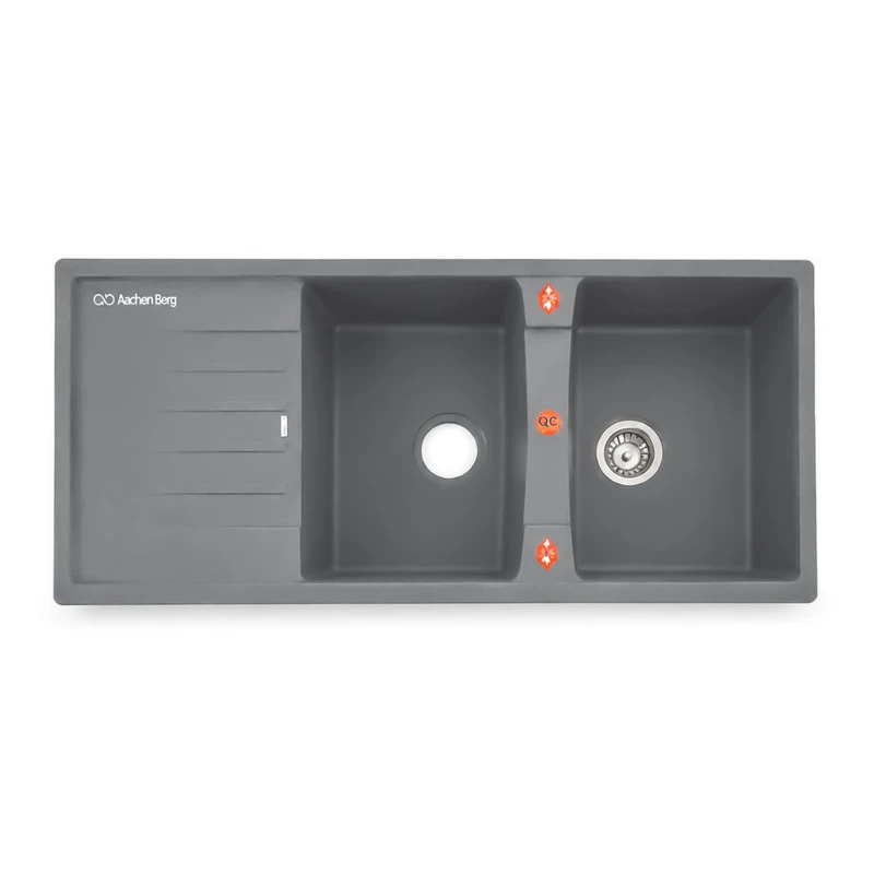 سینک ظرفشویی گرانیت توکار دو لگنه آخنبرگ مدل GS-202