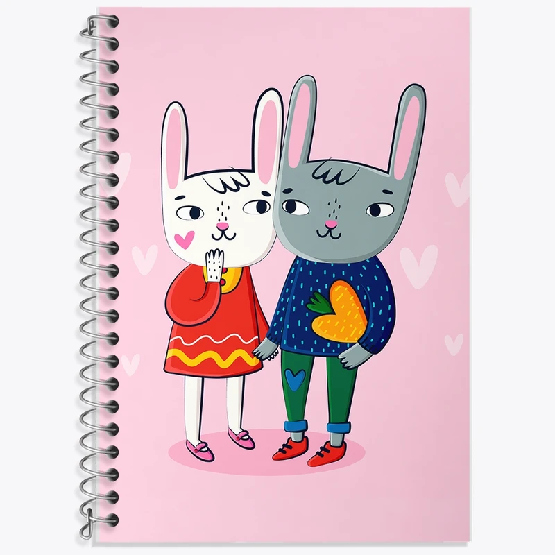 دفتر لغت 50 برگ خندالو طرح گربه عاشق کد F2433