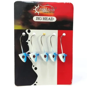 قلاب ماهیگیری کاپیتان مدل وزنه دار کد 1.7gr بسته 5 عددی