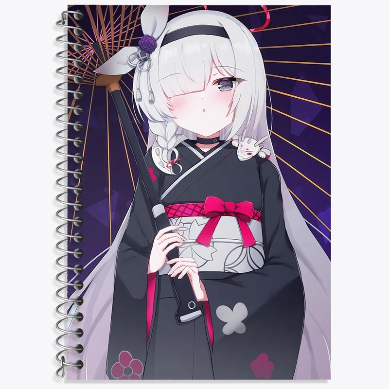 دفتر زبان 50 برگ خندالو مدل دو خط طرح بازی آرشیو آبی (Blue Archive) کد 34354