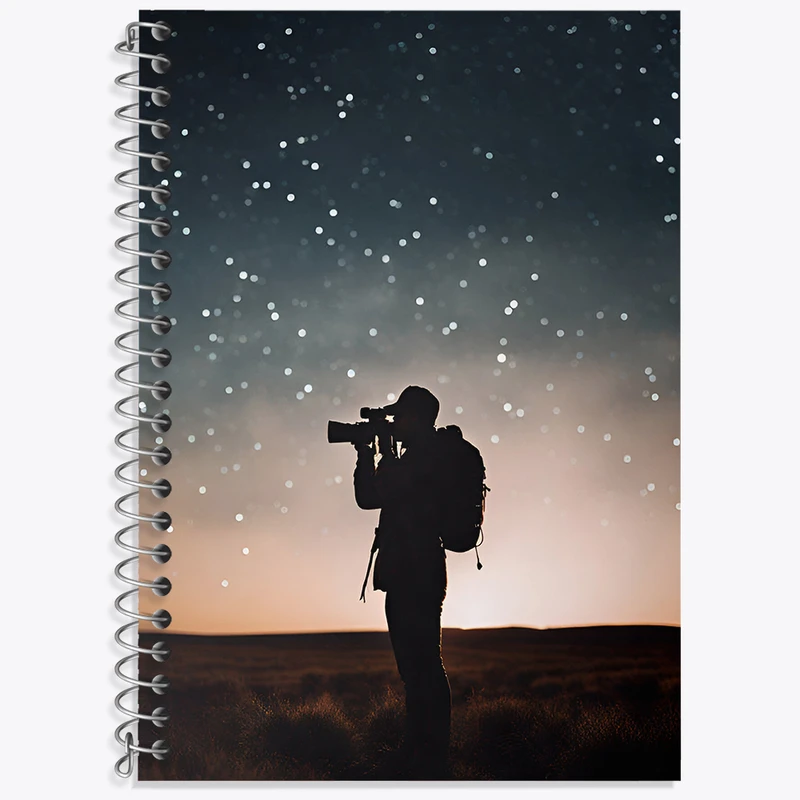 دفتر زبان 50 برگ خندالو مدل سه خط طرح عکاس کد N3406