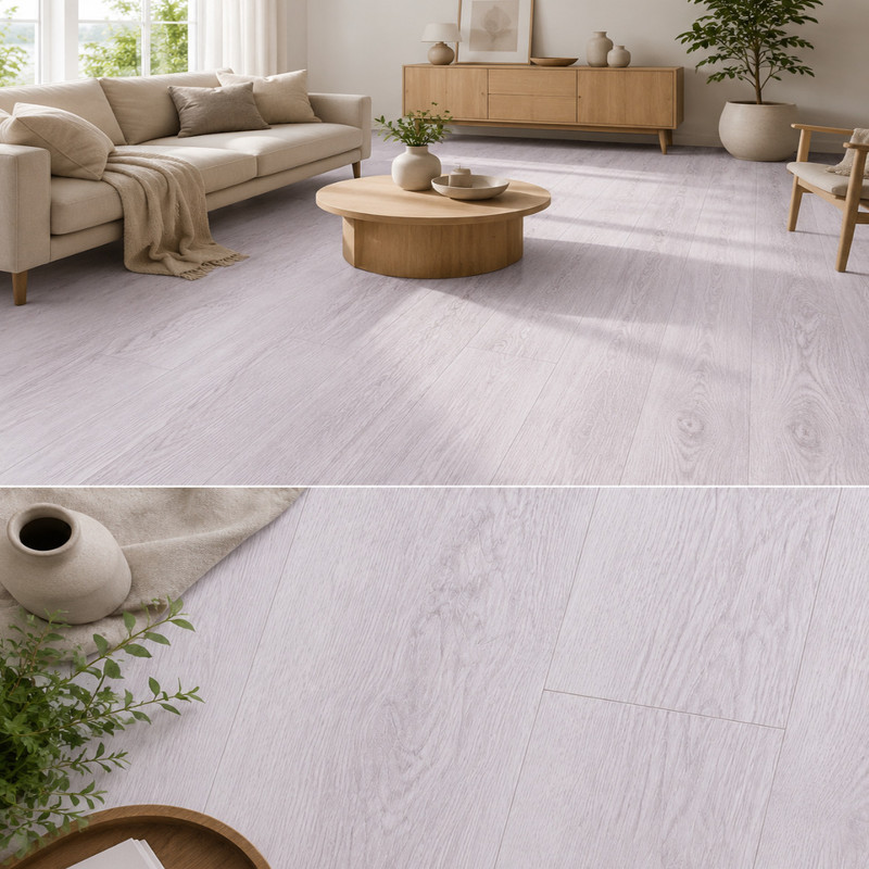 کفپوش مدل PVC طرح Arctic White Oak بسته ۱۶ عددی