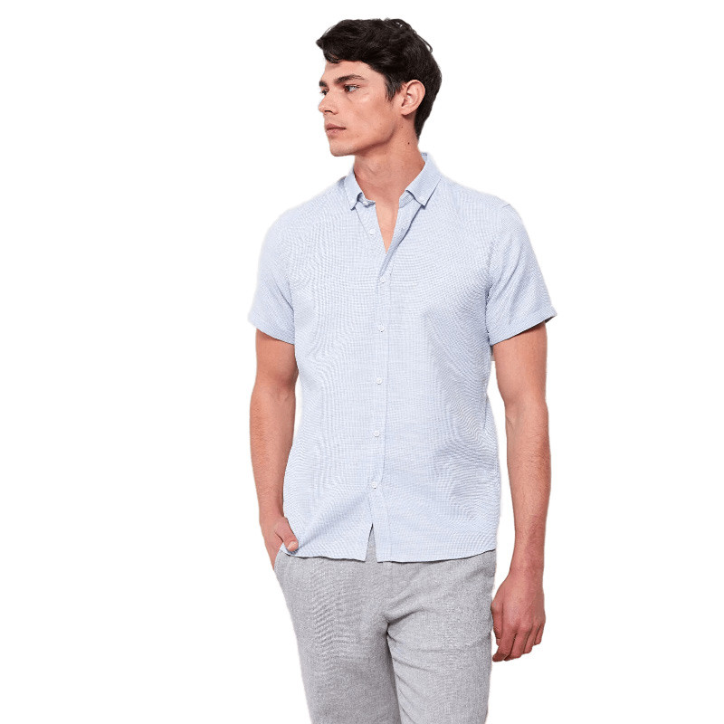 پیراهن آستین کوتاه مردانه ال سی وایکیکی مدل مدرن اسلیم فیت کد S2K926Z8