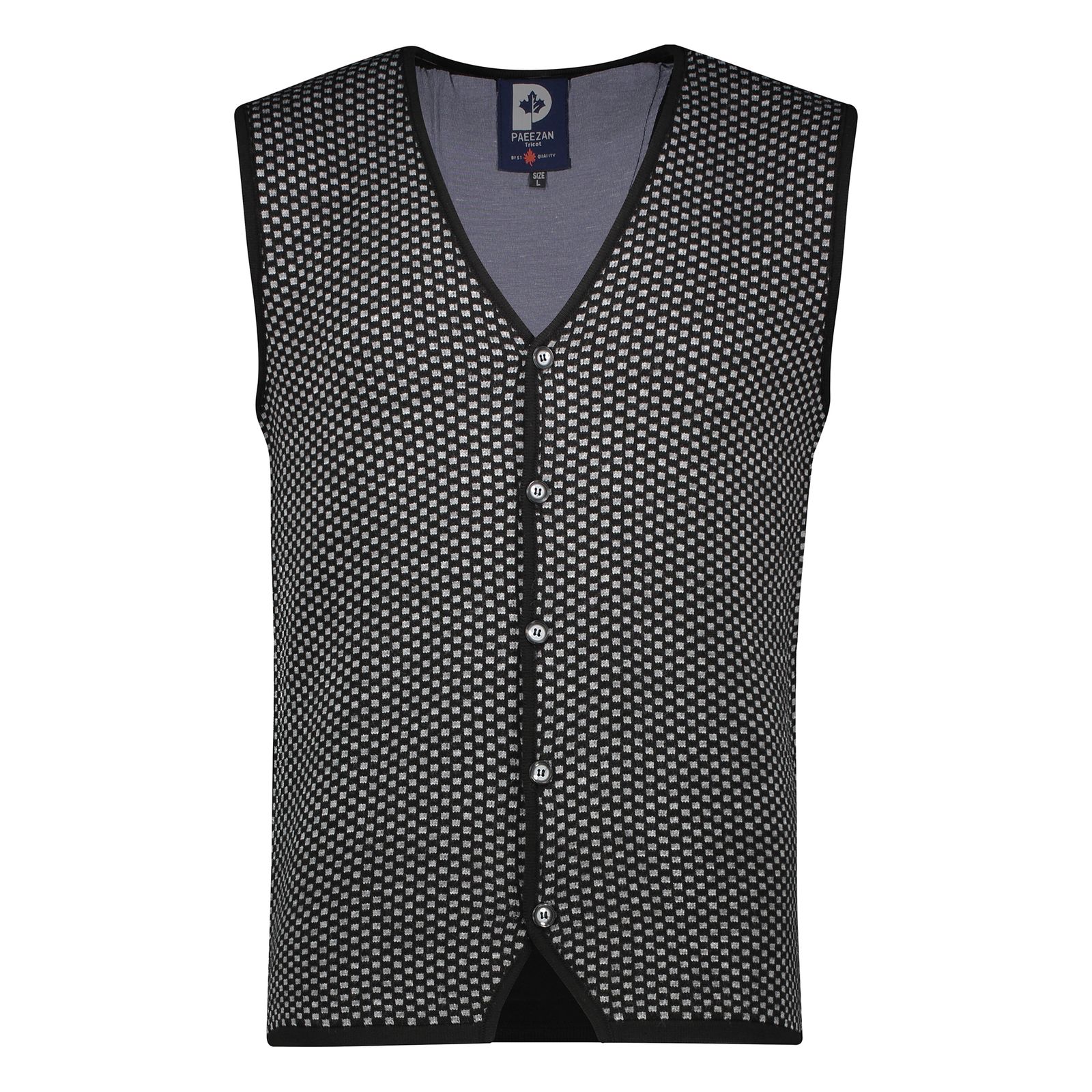 ژیله مردانه تریکو پاییزان مدل J800 رنگ مشکی -  - 3