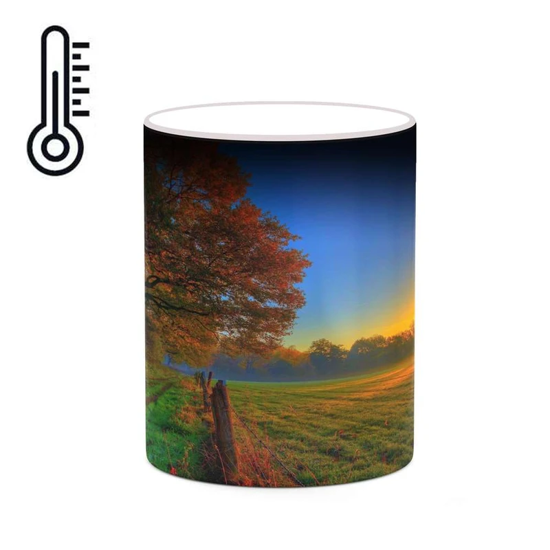 ماگ حرارتی کاکتی مدل منظره پاییزی کد mgh18536