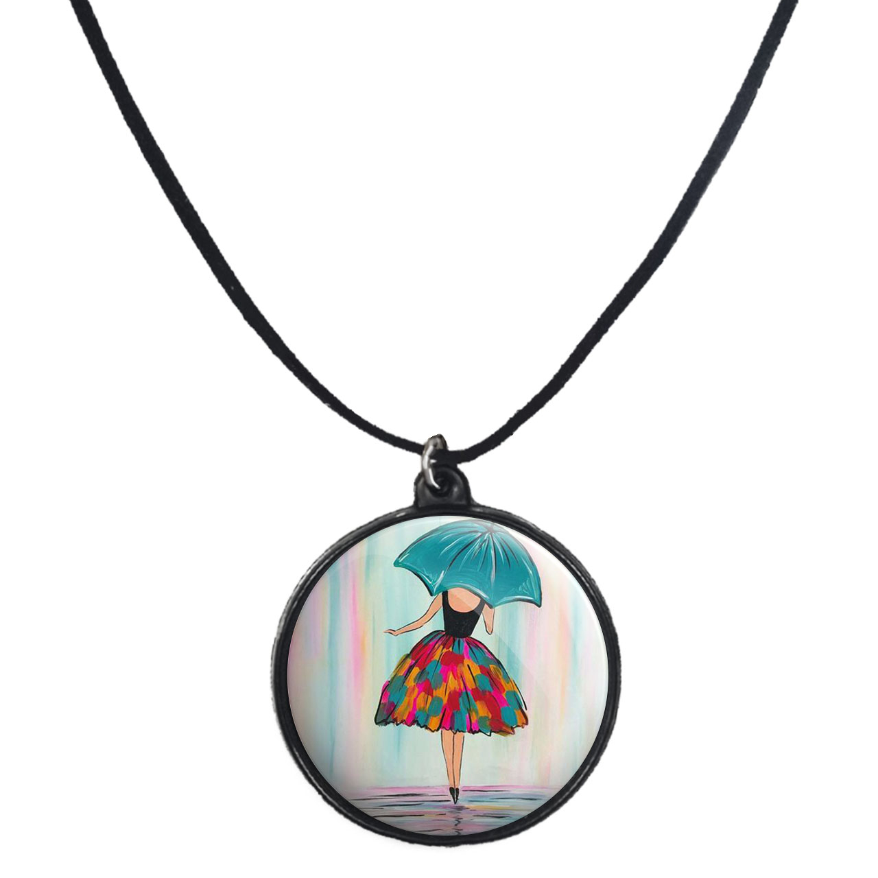 گردنبند پرمانه طرح دخترونه کد pmb.4497 مدل دو طرفه