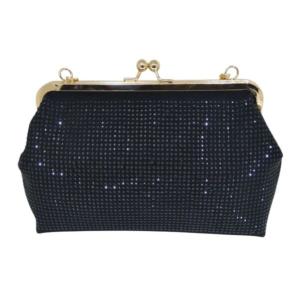 کیف مجلسی زنانه مدل صندوقی دوطرف نگین دار