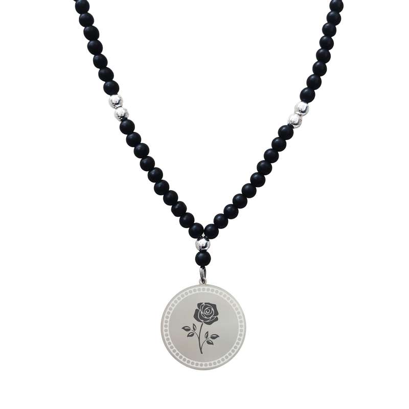 گردنبند مردانه ترمه ۱ مدل گل کد OXS646