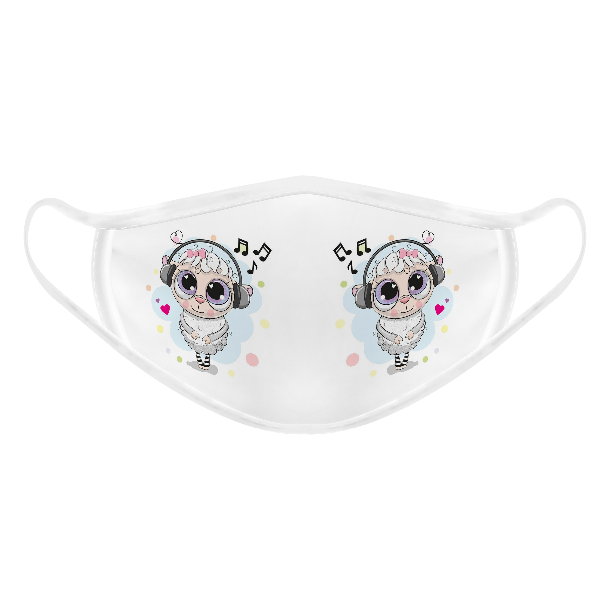  ماسک تزیینی بچگانه طرح گوسفند موزیک کد 617015