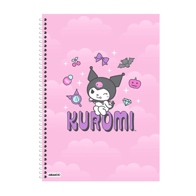 دفتر زبان 50 برگ آلبالو طرح کورومی فانتزی کد 2255