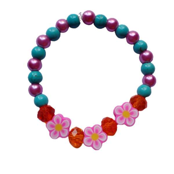 دستبند دخترانه مدل گل کد HCK041 دستبند دخترانه مدل گل کد HCK041