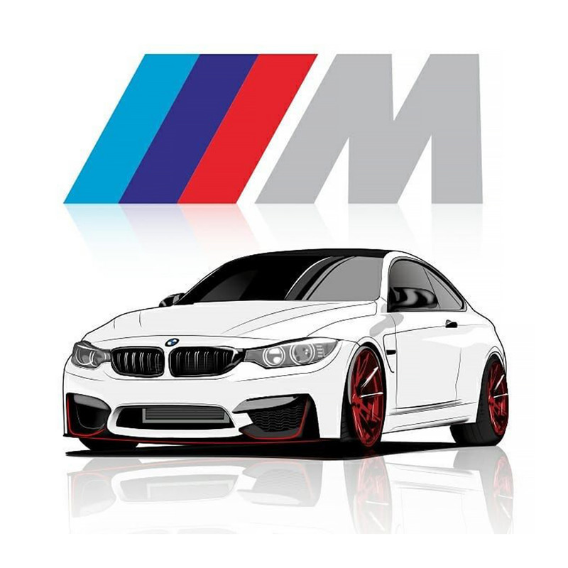 استیکر لپتاب طرح ماشین BMW کد 2159