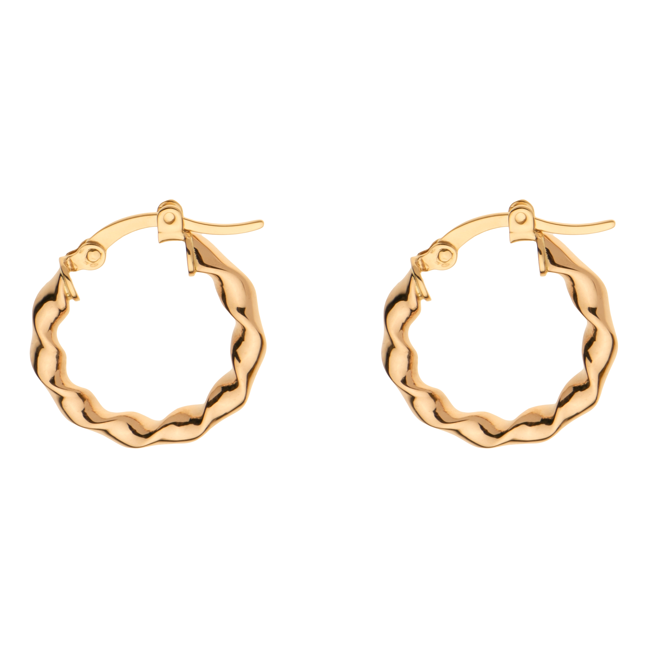 گوشواره حلقهای طلا 18 عیار زنانه گلدم مدل E-3070041