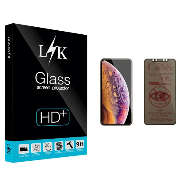 محافظ صفحه نمایش حریم شخصی ال کی مدل +HD مناسب برای گوشی موبایل اپل iPhone XS