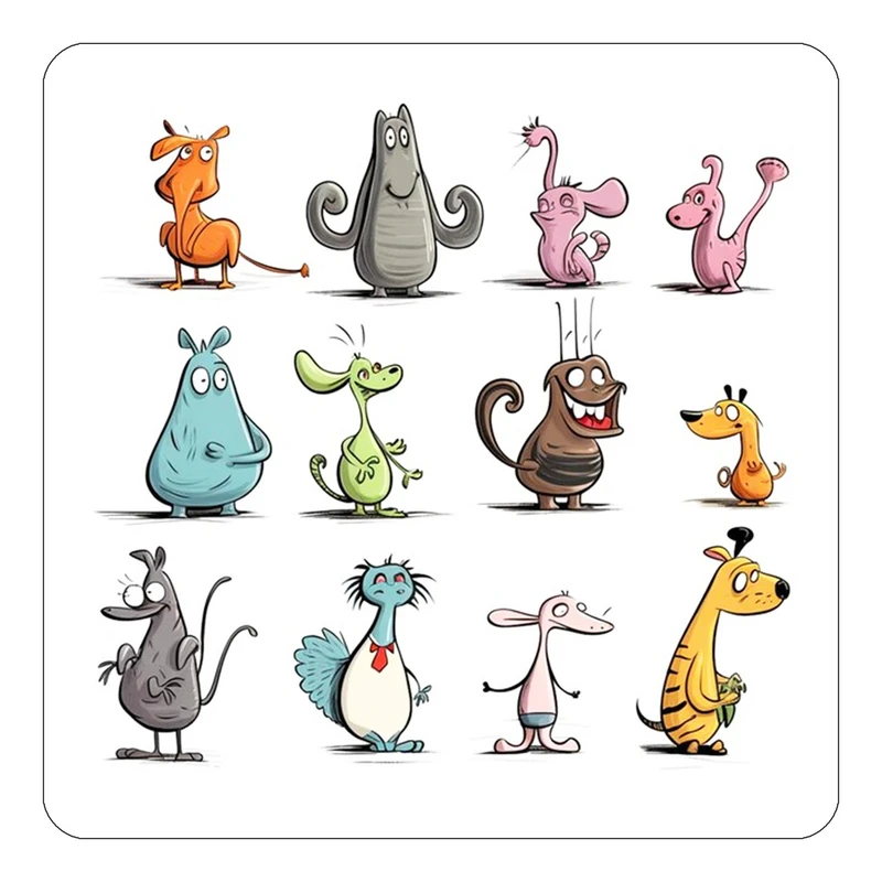 مگنت کاکتی طرح حیوانات کارتونی مدل mp27757