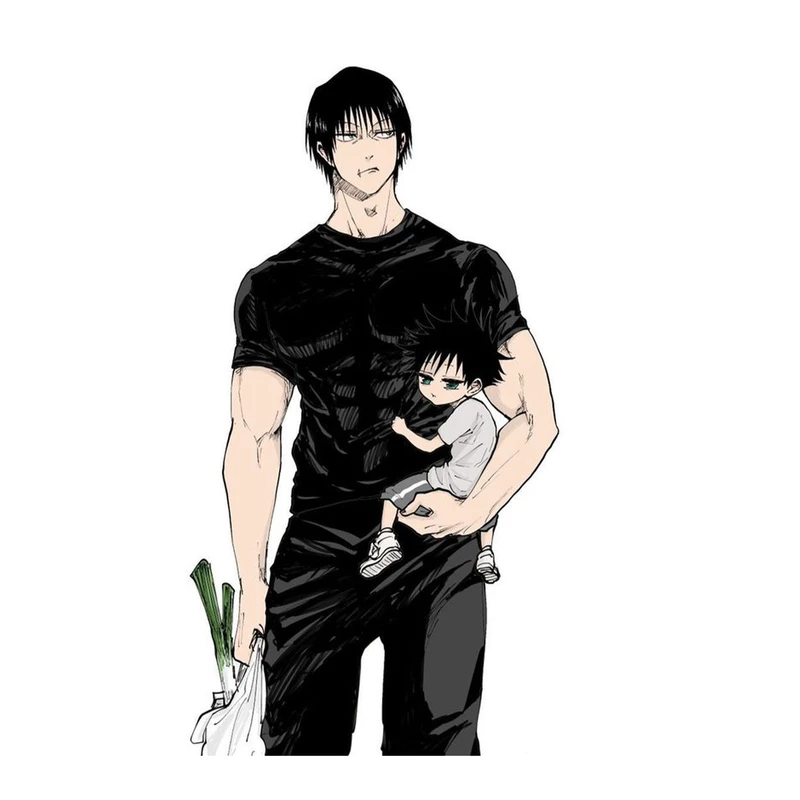 استیکر لپ تاپ و موبایل مدل انیمه طرح جوجوتسو کایسن توجی فوشیگورو Jujutsu Kaisen Toji Fushiguro کد 493