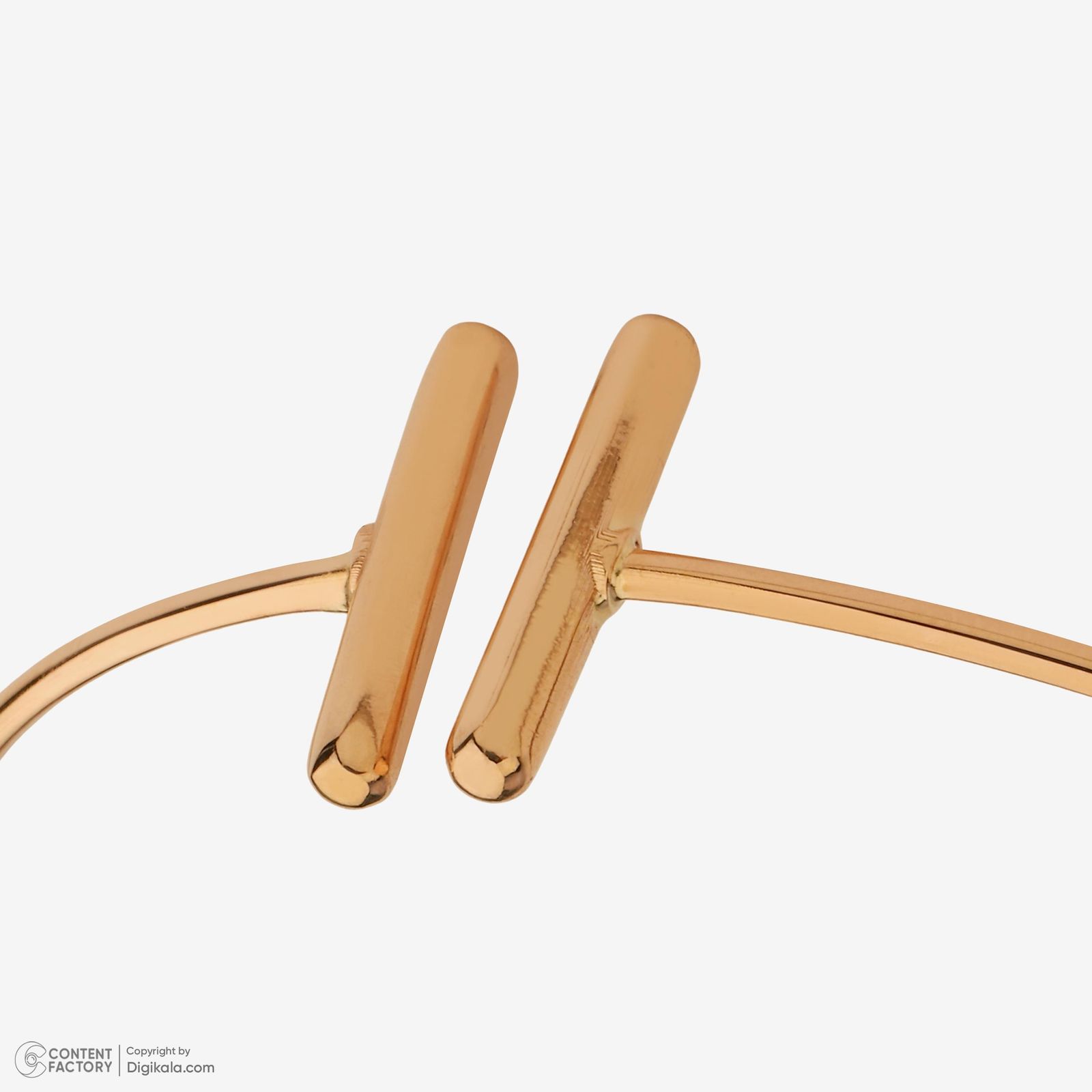 بنگل طلا 18 عیار زنانه حافا گلد مدل T کد bn008 - - 4