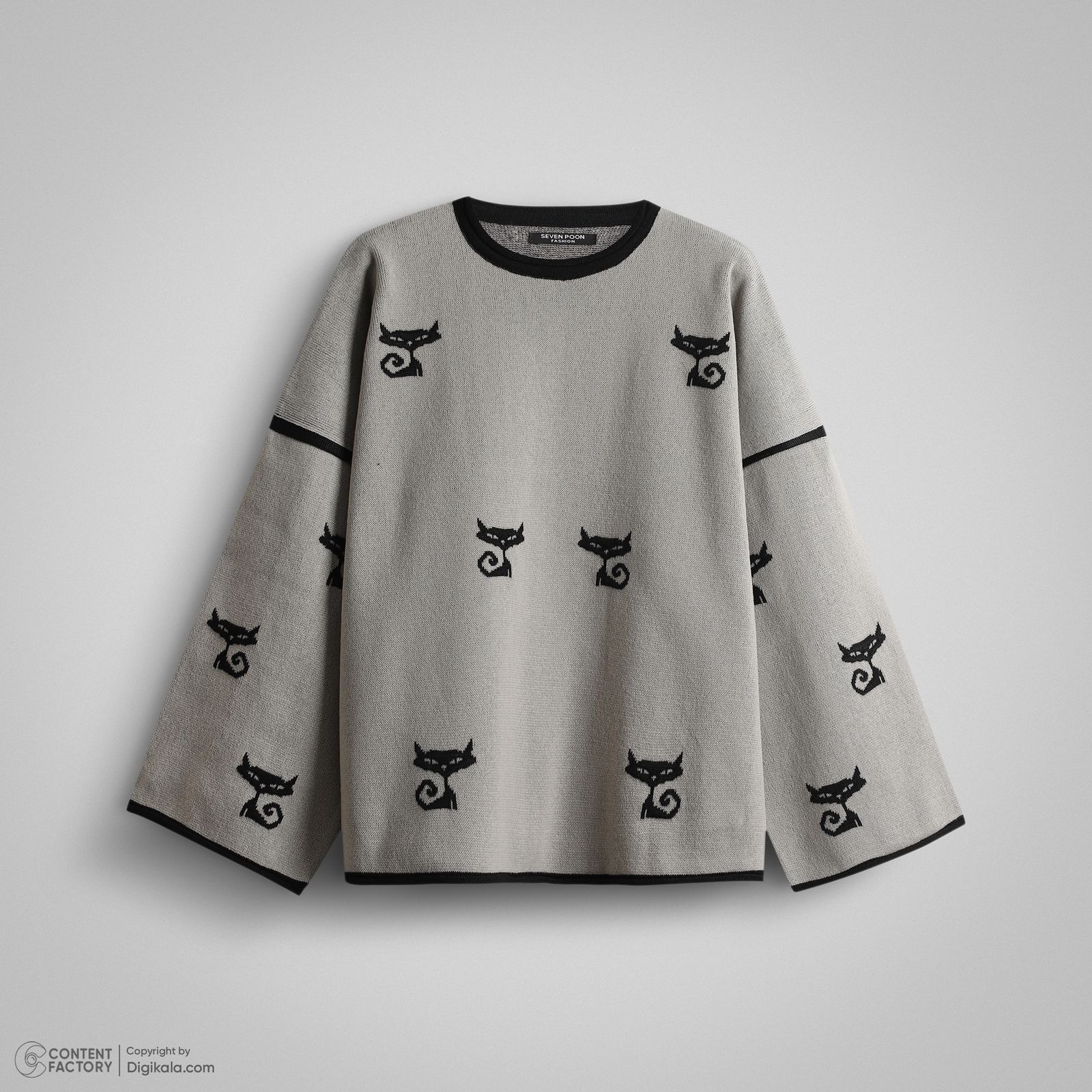 پلیور یقه گرد زنانه سون پون مدل w203 -  - 4