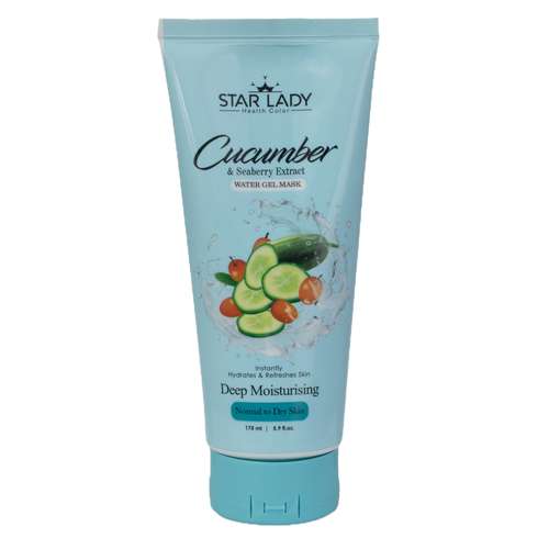 ماسک صورت استارلیدی مدل آبرسان خیار و ذغال اخته حجم 175 میلی لیتر