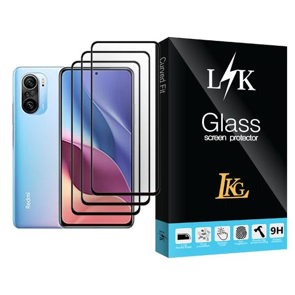 محافظ صفحه نمایش ال کا جی مدل LK Glass MIX003 مناسب برای گوشی موبایل شیائومی Redmi K40 Pro بسته سه عددی