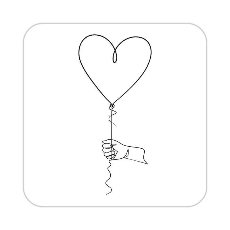 زیر لیوانی کاکتی طرح عاشقانه مدل mp36804